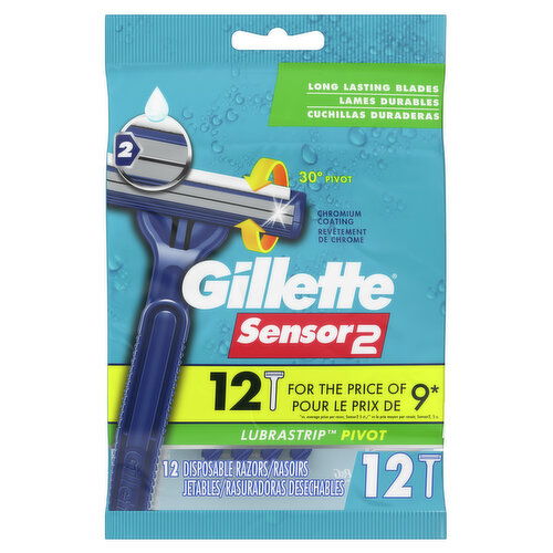 Gillette Sensor2 Pivoting Head Men's Disposable Razors