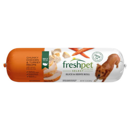 Freshpet Dog Food, Chunky Chicken & Turkey Recipe