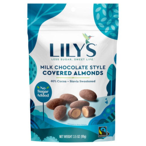 Lily's Covered Almonds, Milk Chocolate Style, 40% Cocoa