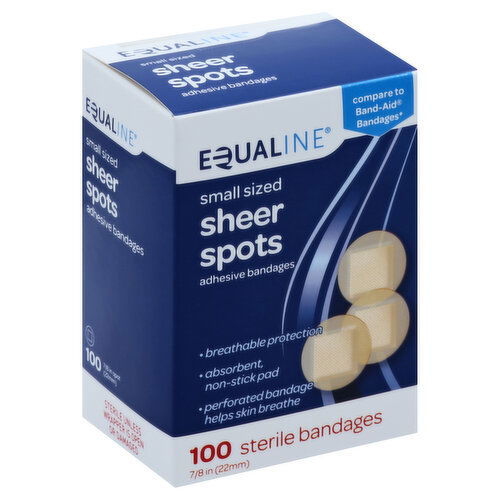 Equaline Bandages, Adhesive, Sheer Sport, Small Sized