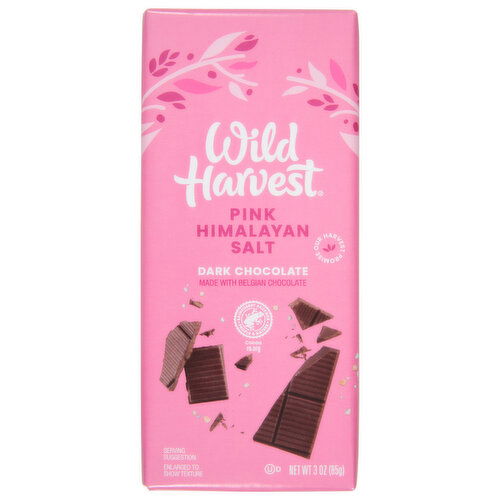 Wild Harvest Dark Chocolate, Belgian, Pink Himalayan Sea Salt