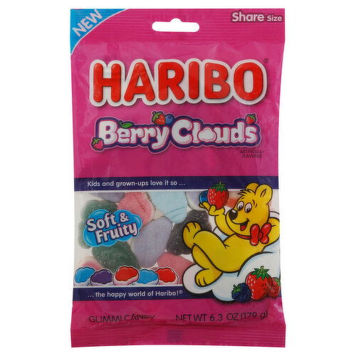 Haribo Gummi Candy, Berry Clouds, Share Size