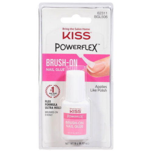 Kiss Powerflex Nail Glue, Brush-On