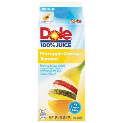 Dole 100% Juice, Pineapple Orange Banana