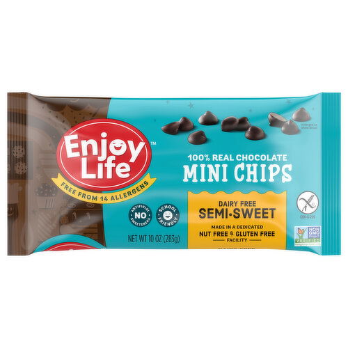 Enjoy Life Mini Chips, Dairy Free, Semi-Sweet, 100% Real Chocolate