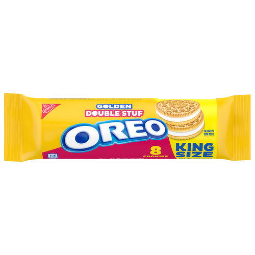 Oreo Sandwich Cookies, Golden Double Stuf, King Size