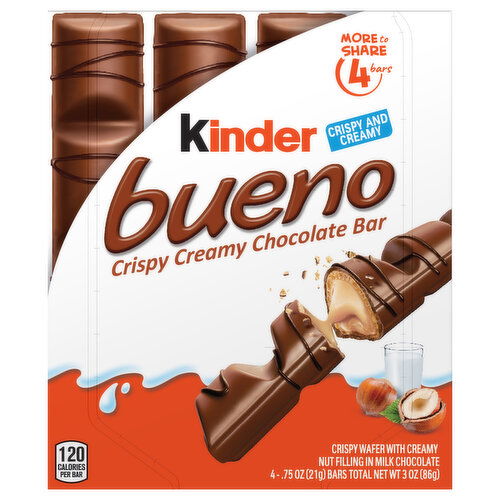 Kinder Bueno Chocolate Bar, Crispy, Creamy