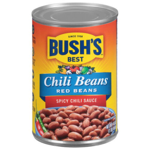 Bush's Best Chili Beans, Spicy Chili Sauce, Red Beans