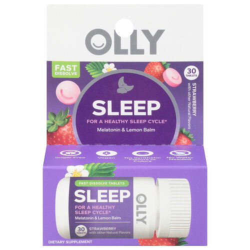 Olly Sleep, Strawberry, Fast Dissolve Tablets