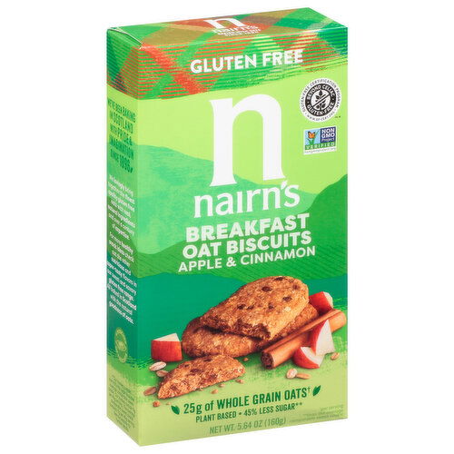 Nairn's Breakfast Oat Biscuits, Gluten Free, Apple & Cinnamon