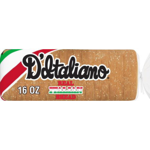 D'Italiano White Plain Real Italian Bread, 16 oz