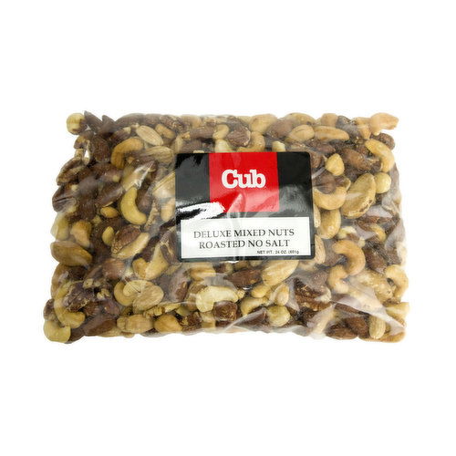 Cub Deluxe Mixed Nuts, Roasted, No Salt