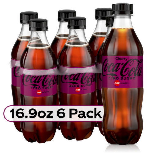 Coca-Cola Zero Sugar Cherry , Cherry Flavored Coca-Cola Diet Soda Soft Drink