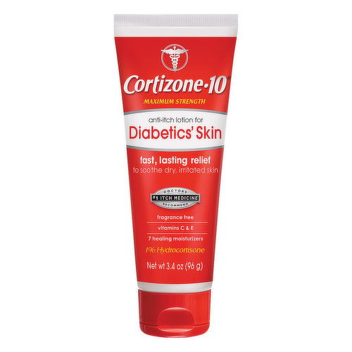 Cortizone 10 Anti-Itch Lotion, for Diabetics' Skin, Maximum Strength