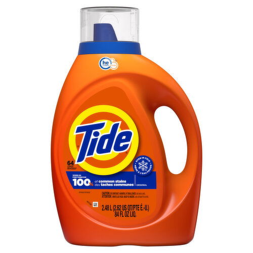 Tide Liquid Laundry Detergent, High Efficiency, 84 fl oz, 64 Loads