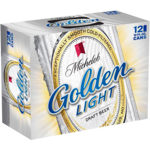 Michelob Golden Draft Light Beer 12 Pack Cans