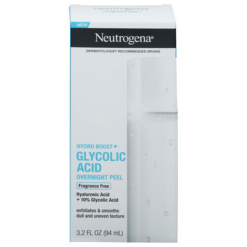 Neutrogena Overnight Peel, Glycolic Acid, Hydro Boost+, Fragrance Free