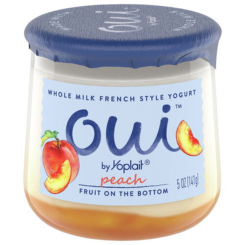 Oui Yogurt, Whole Milk, Peach, French Style