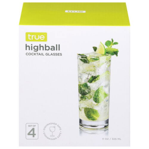 True Cocktail Glasses, Highball