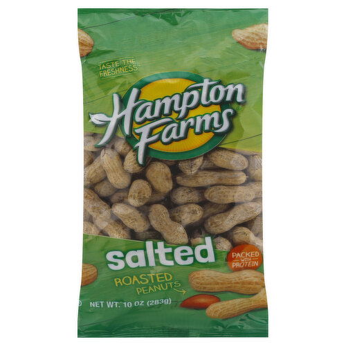 Hampton Farms Peanuts, Roasted, Salted