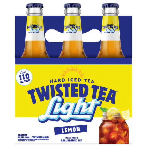Twisted Tea Hard Iced Tea, Light, Lemon