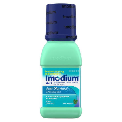 Imodium A-D Oral Solution, Anti-Diarrheal, 1 mg, Mint Flavor