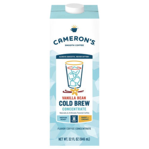 Cameron's Cold Brew Medium Roast Vanilla Bean Coffee Concentrate