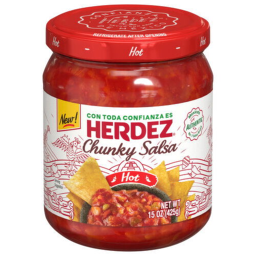 Herdez Salsa, Chunky, Hot