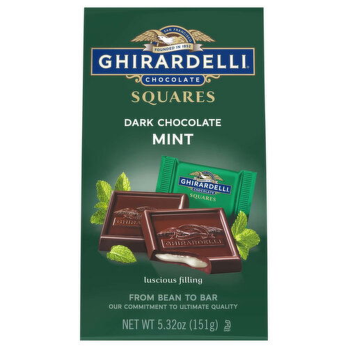 Ghirardelli Dark Chocolate, Mint, Squares