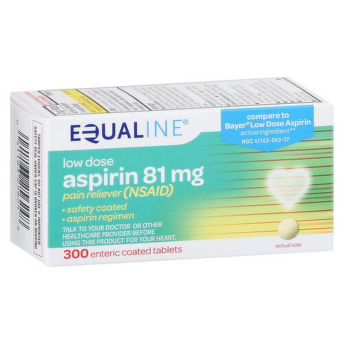 Equaline Pain Reliever (NSAID), Aspirin, Low Dose, 81 mg, Tablets