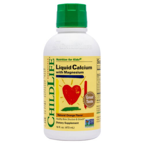ChildLife Natural Orange Flavor Liquid Calcium with Magnesium