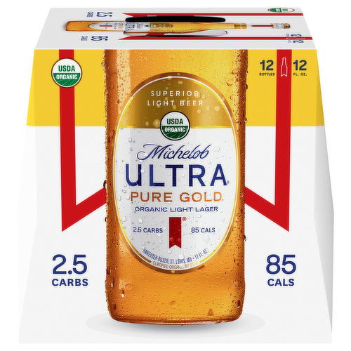 Michelob Ultra Pure Gold Beer, Organic, Light Lager