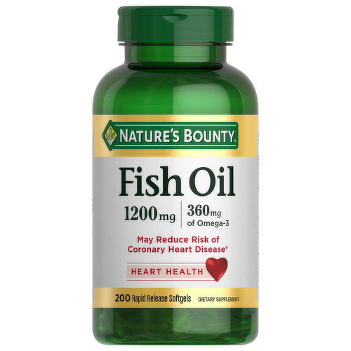 Nature's Bounty Fish Oil, 1200 mg, Rapid Release Softgels