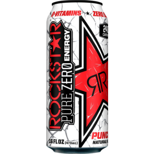 Rockstar Energy Drink, Punched, Pure Zero