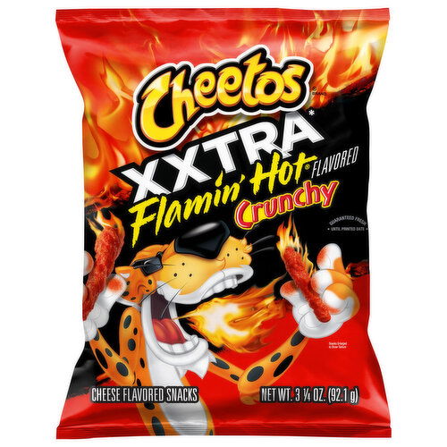 Cheetos Cheese Flavored Snacks, Xxtra Flamin' Hot Flavored, Crunchy