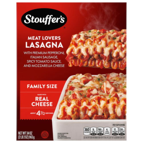 Stouffer's Lasagna, Meat Lovers, Family Size