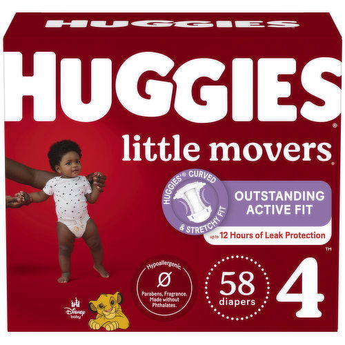 Huggies Little Movers Diapers, Disney Baby, 4 (22-37 lb)