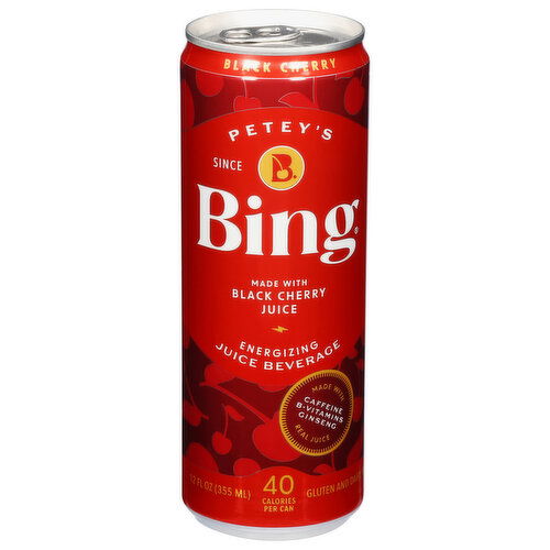 Bing Juice Beverage, Black Cherry, Energizing