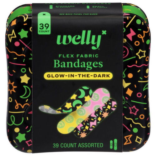 Welly Bandages, Flex Fabric, Glow-in-the-Dark, Assorted