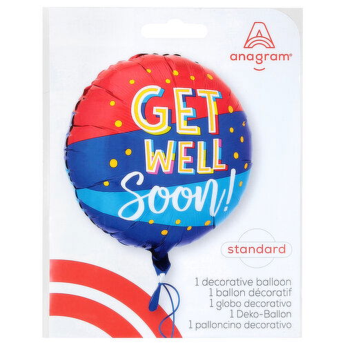 Anagram Get Well Standard Decorative Balloon