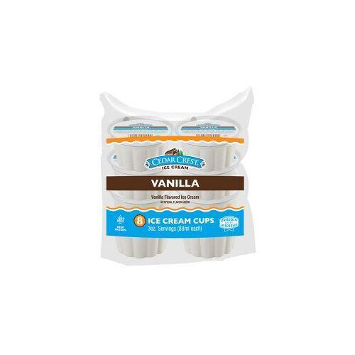 Cedar Crest Vanilla Ice Cream Cups, 8 Pack