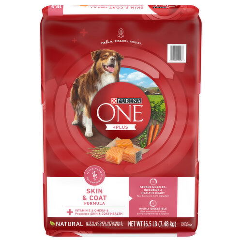 Purina One +Plus Dog Food, Natural, Skin & Coat Formula, Adult