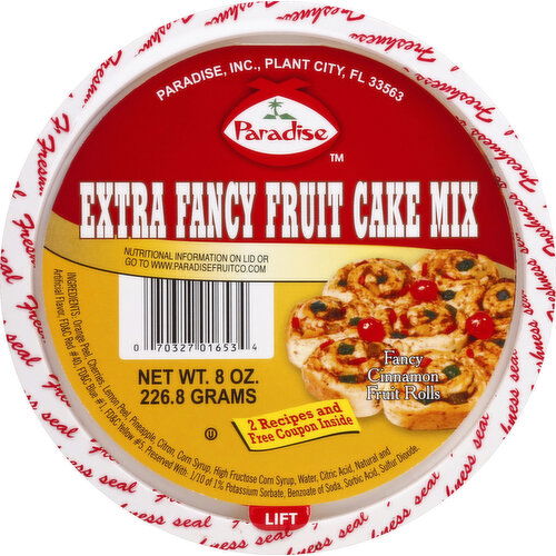 Paradise Fruit Cake Mix, Extra Fancy