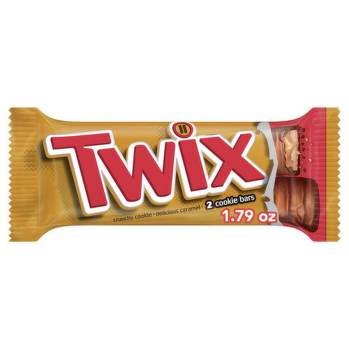 Twix TWIX Full Size Caramel Chocolate Cookie Candy Bar, 1.79 oz Bar