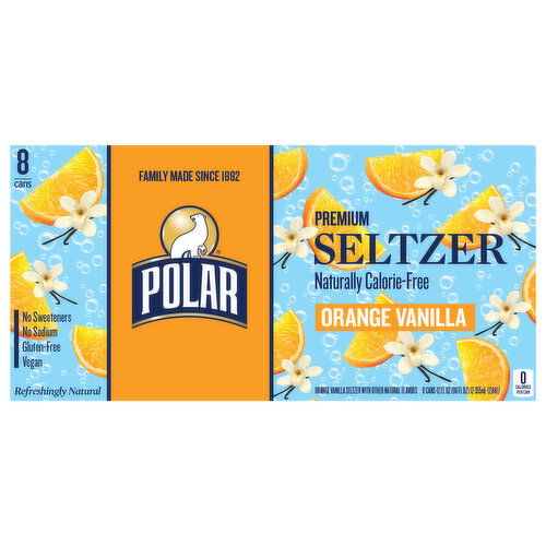 Polar Premium Naturally Calorie-Free Orange Vanilla Seltzer