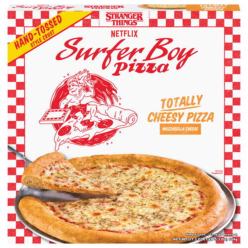 Surfer Boy Pizza Pizza, Hand-Tossed Style Crust, Totally Cheesy