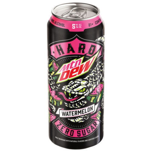 Mtn Dew Hard Malt Beverage, Zero Sugar, Watermelon