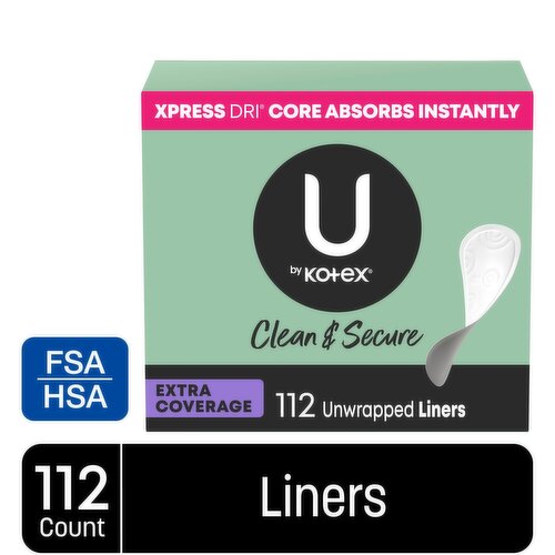 U by Kotex Clean & Secure Liners, Extra Coverage