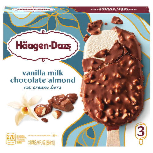 Haagen-Dazs Ice Cream Bars, Vanilla Milk Chocolate Almond