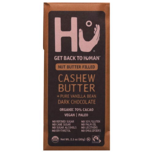 Hu Organic 70% Cacao Cashew Butter + Pure Vanilla Bean Dark Chocolate